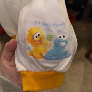Vintage Sesame Street Baby Big Bird Cookie Monster Bath Time Baby Pants
